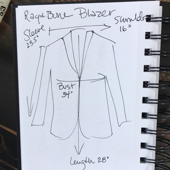 rag & bone Deconstructed Teal Twead Blazer size 2 - Picture 12 of 12